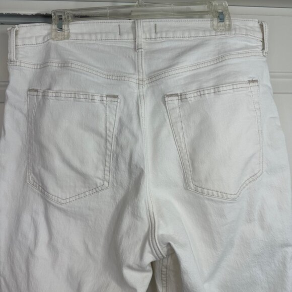 Abercrombie Ivory The Ankle Straight Ultra High Rise Jeans 34/18s - Picture 9 of 13